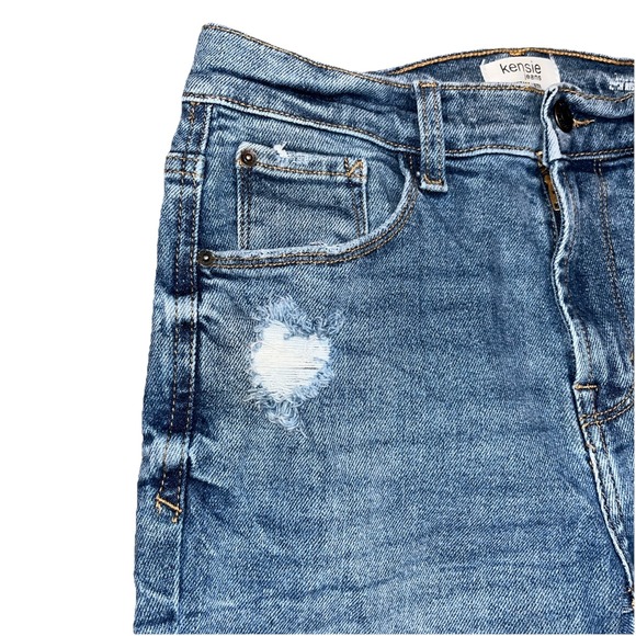 Kensie Jeans Womens‎ Size 4/27 Blue Vintage Luxe Raw Hem Distress Skinny Denim - Picture 9 of 12